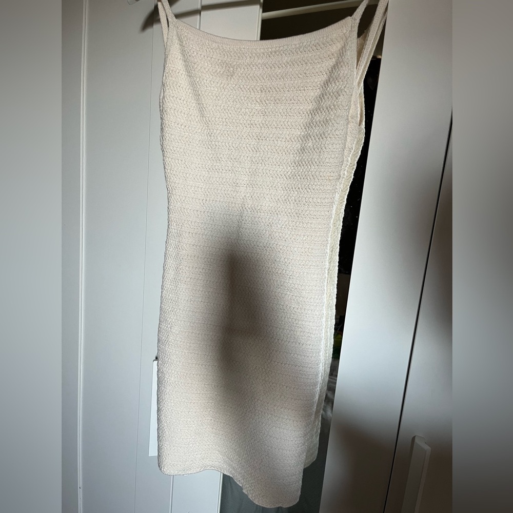 Garage Cream Knit Bodycon Dress